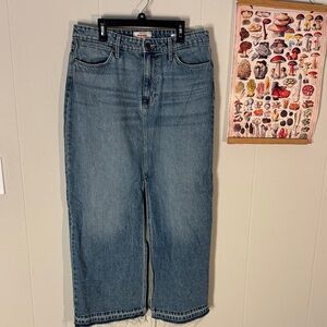 Wrangler Mid-Wash Denim Maxi Skirt